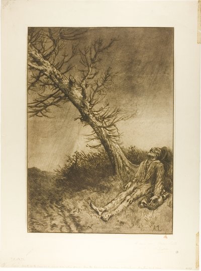 Śmierć Włóczęgi autorstwa Alphonse Legros