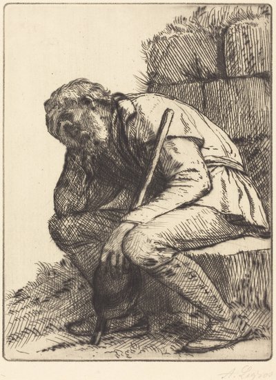 Zrozpaczony mężczyzna autorstwa Alphonse Legros