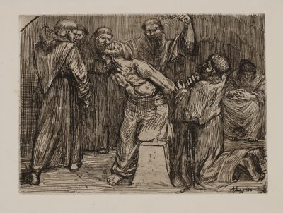 Dyscyplina w klasztorze autorstwa Alphonse Legros