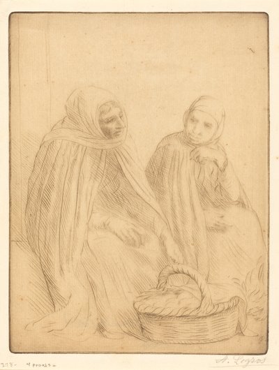 Sprzedawcy jaj, pierwszy talerz Sprzedawcy jaj. autorstwa Alphonse Legros