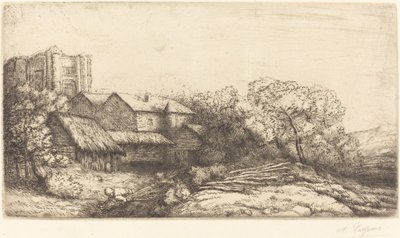 Farma w klasztorze autorstwa Alphonse Legros