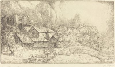 Farma przy klasztorze Farma przy opactwie. autorstwa Alphonse Legros