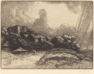 Farma przy klasztorze Farma opactwa. autorstwa Alphonse Legros