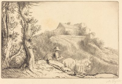 Farma na wzgórzu autorstwa Alphonse Legros