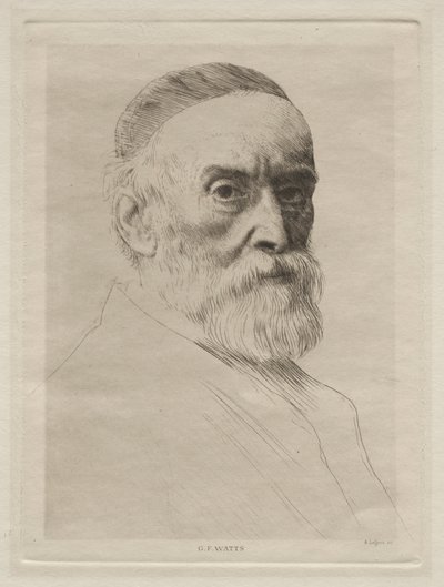 GF Watts. autorstwa Alphonse Legros