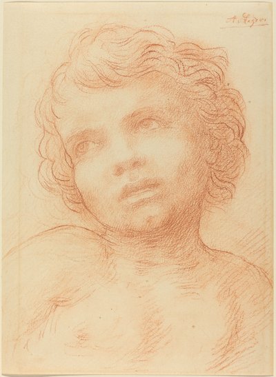 Głowa dziecka autorstwa Alphonse Legros
