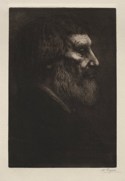 Głowa mężczyzny autorstwa Alphonse Legros