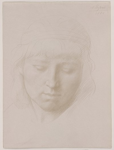 Głowa mężczyzny autorstwa Alphonse Legros