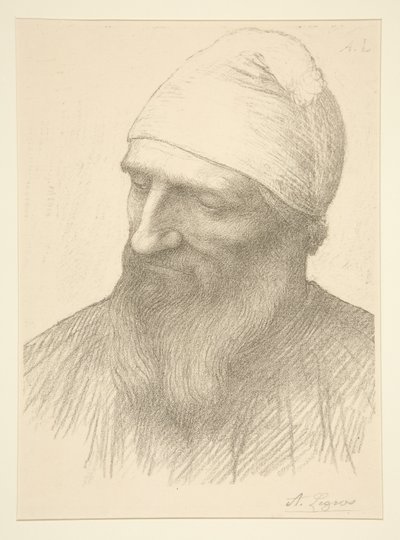 Głowa mężczyzny autorstwa Alphonse Legros