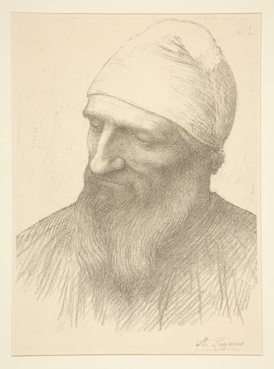 Głowa mężczyzny autorstwa Alphonse Legros