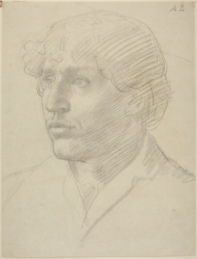 Studium głowy mężczyzny autorstwa Alphonse Legros