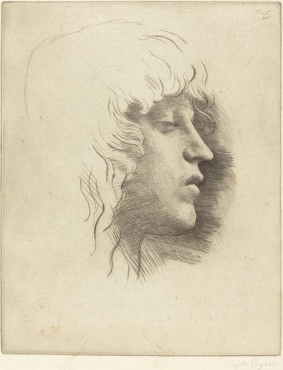 Głowa młodej dziewczyny autorstwa Alphonse Legros