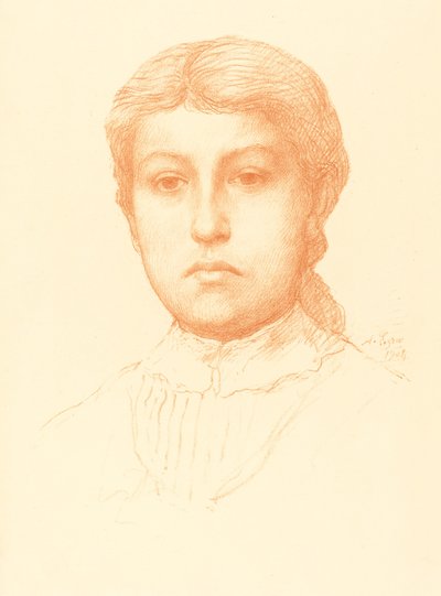 Głowa młodej dziewczyny autorstwa Alphonse Legros