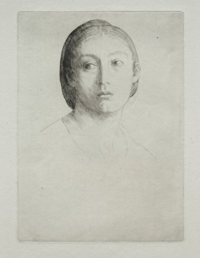 Głowa młodej dziewczyny autorstwa Alphonse Legros