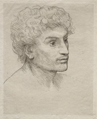 Głowa młodego mężczyzny autorstwa Alphonse Legros
