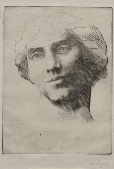 Głowa młodej kobiety. autorstwa Alphonse Legros