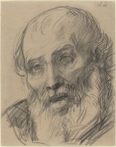 Głowa starego człowieka. autorstwa Alphonse Legros
