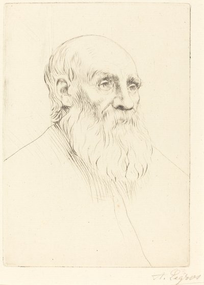 Szef Etiudy Starego Człowieka. autorstwa Alphonse Legros