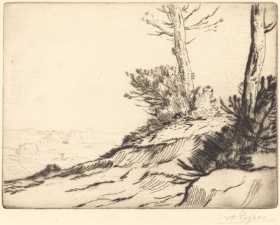Wzgórze z krzakami La butte aux broussailles. autorstwa Alphonse Legros