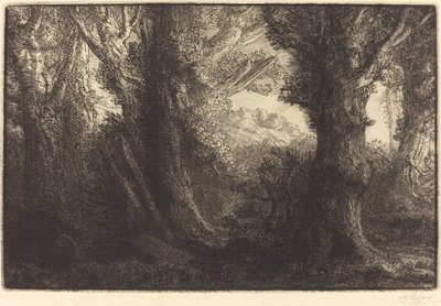 W lesie Conteville (Dans la foret de Conteville) autorstwa Alphonse Legros