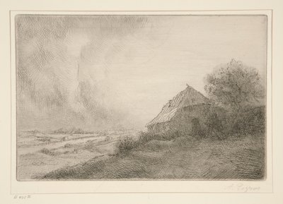 Chata na wzgórzu autorstwa Alphonse Legros