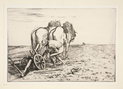 La charrue (Pług) autorstwa Alphonse Legros