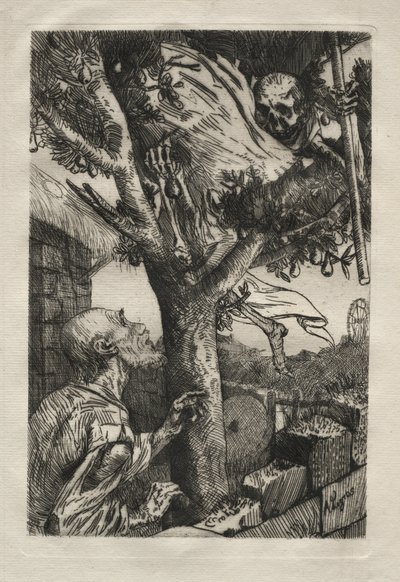 śmierć na gruszy autorstwa Alphonse Legros