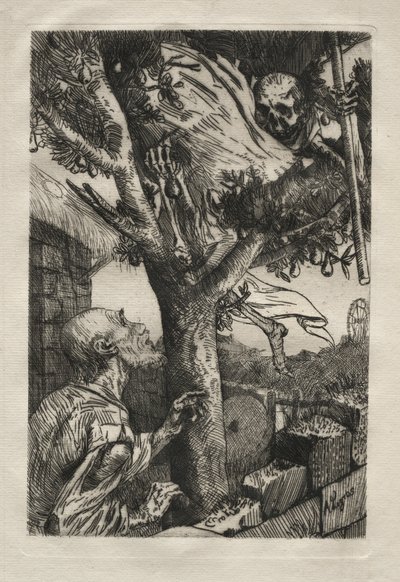 Śmierć na gruszy. autorstwa Alphonse Legros