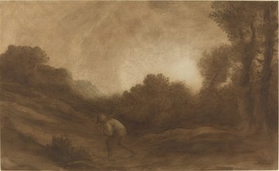 Krajobraz, Wieczór autorstwa Alphonse Legros