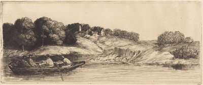Pejzaż z łodzią, 1. tablica autorstwa Alphonse Legros