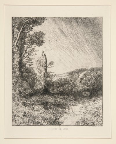 Le Coup de Vent (Podmuch wiatru) autorstwa Alphonse Legros