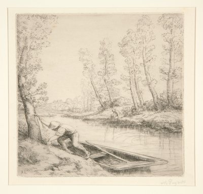 Poranek nad rzeką autorstwa Alphonse Legros