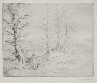 wzdłuż brzegu autorstwa Alphonse Legros
