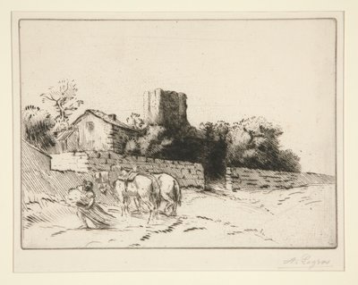 Le mur du presbytere (Ściana plebania) autorstwa Alphonse Legros