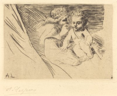 Mab i Kupidyn Mab et Cupidon. autorstwa Alphonse Legros