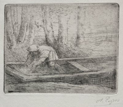 Człowiek w łódce autorstwa Alphonse Legros