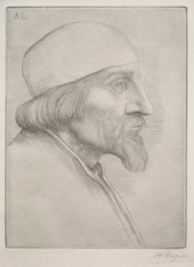Mężczyzna w jarmułce autorstwa Alphonse Legros