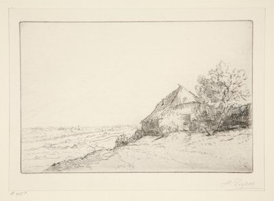 Chata na wzgórzu autorstwa Alphonse Legros