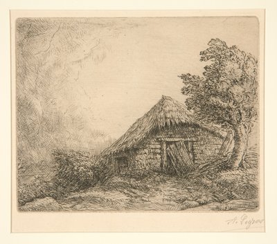 Domek na wzgórzu autorstwa Alphonse Legros