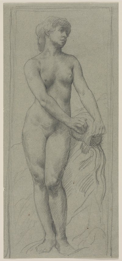 Naga kobieta. autorstwa Alphonse Legros