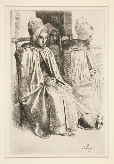 Wieśniaki w sąsiedztwie Boulogne autorstwa Alphonse Legros