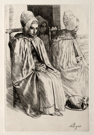 Chłopka w sąsiedztwie Boulogne autorstwa Alphonse Legros