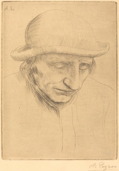 Chłop w Okrągłym Kapeluszu autorstwa Alphonse Legros
