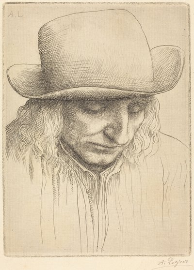 Chłop w okrągłym kapeluszu autorstwa Alphonse Legros