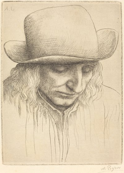 Chłop w okrągłym kapeluszu Chłop w okrągłym kapeluszu. autorstwa Alphonse Legros
