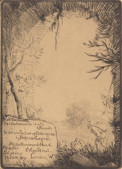 Talerz wykonany na wystawę w Dunthorne Home Talerz wykonany na wystawę w... autorstwa Alphonse Legros