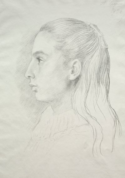 Portret panny Nory E. Legros autorstwa Alphonse Legros