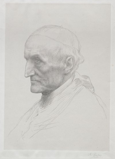 Portret kardynała Manninga (druga płyta) autorstwa Alphonse Legros