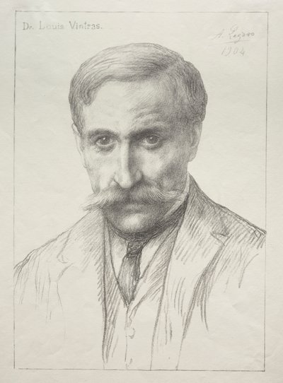 Portret dr. Louis Vintras. autorstwa Alphonse Legros