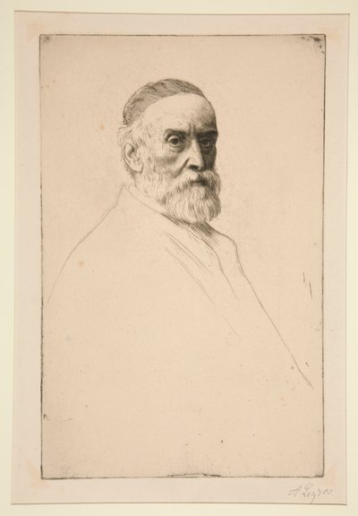 Portret G.F. Waty, RA autorstwa Alphonse Legros